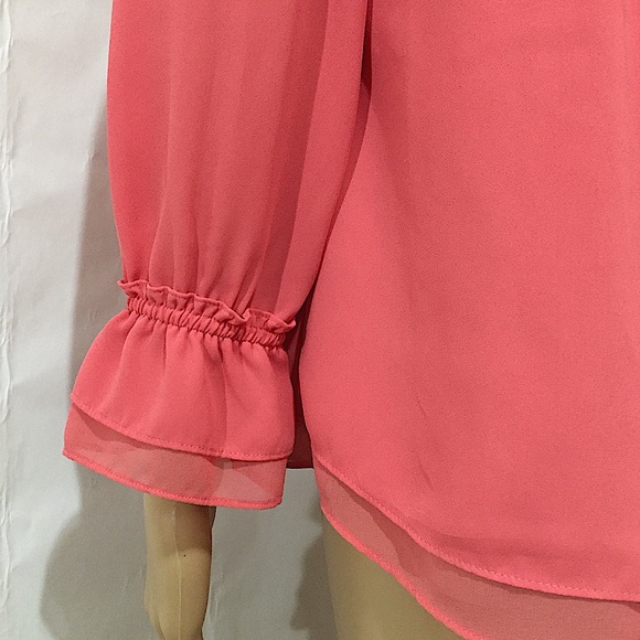 White House Black Market Smocked Ruffle Top - Picture 12 of 16